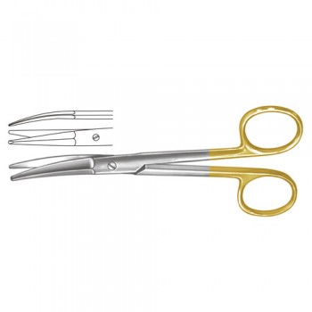 TC Rees Face-Lift Scissor Curved - One Toothed Cutting Edge Stainless Steel, 17 cm - 6 3/4"